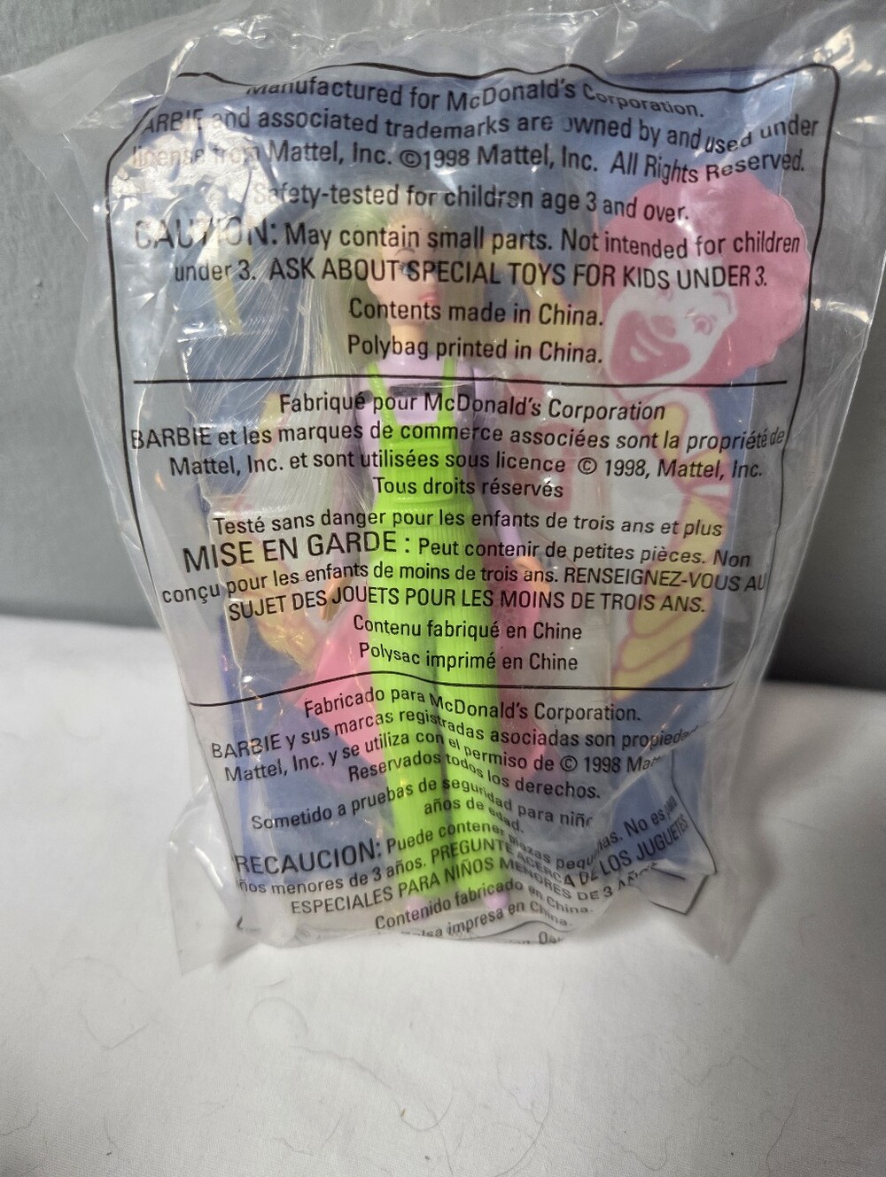 1998 Barbie Teen  Skipper McDonalds Happy Meal Toy Sealed
